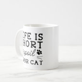 Mug La Vie, c'est du gâteau court, ton chat (Devant gauche)