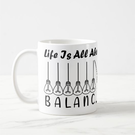 Mug La vie, c'est l'équilibre de l'inspiration de moti (Gauche)