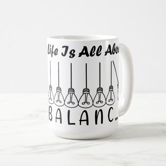 Mug La vie, c'est l'équilibre de l'inspiration de moti (Devant droit)