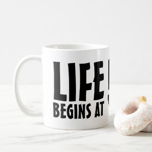Mug La vie commence à cinquante drôle 50ème anniver
