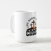 Mug La vie commence à la Croix (Devant gauche)