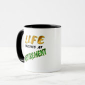 Mug La vie commence à la retraite (Devant gauche)