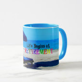 Mug La vie commence à la retraite (Devant droit)