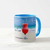 Mug La vie commence à la retraite, boisson fraîche à l (Devant droit)