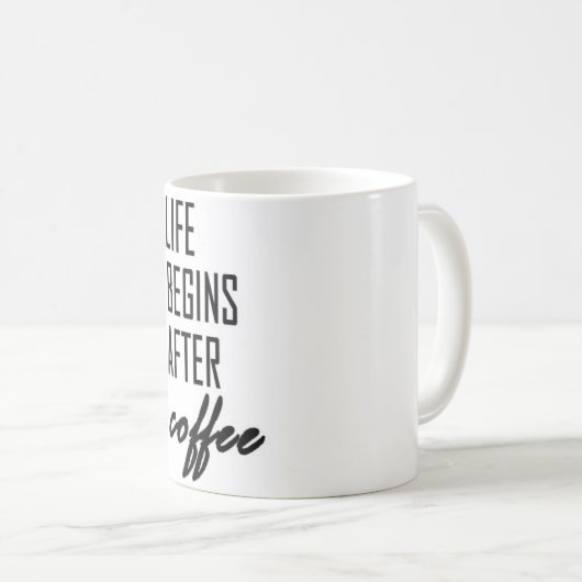 Mug La vie commence après café (Devant droit)