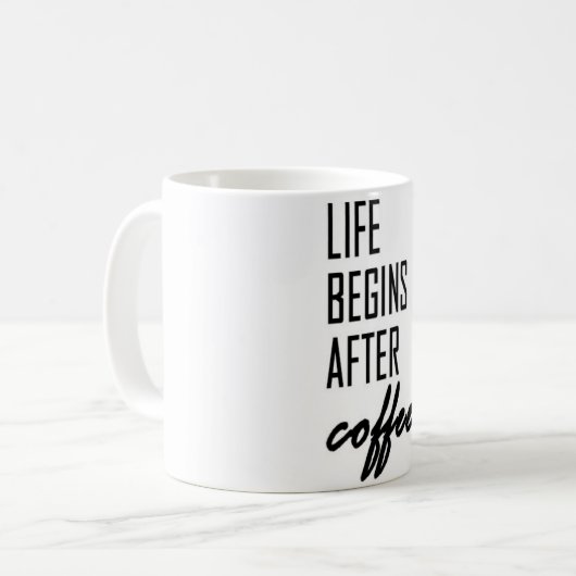 Mug La vie commence après café (Devant gauche)