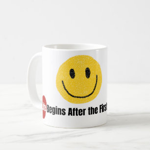 Mug La vie commence après la première gorgée Jolie typ
