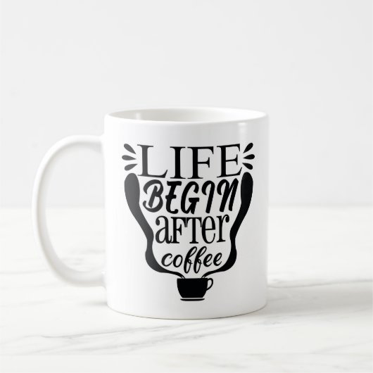 Mug La vie commence après le café (Gauche)