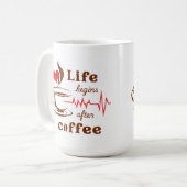 Mug La vie commence après le café (Devant gauche)