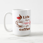 Mug La vie commence après le café (Gauche)