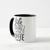 Mug La vie commence après le café (Devant gauche)