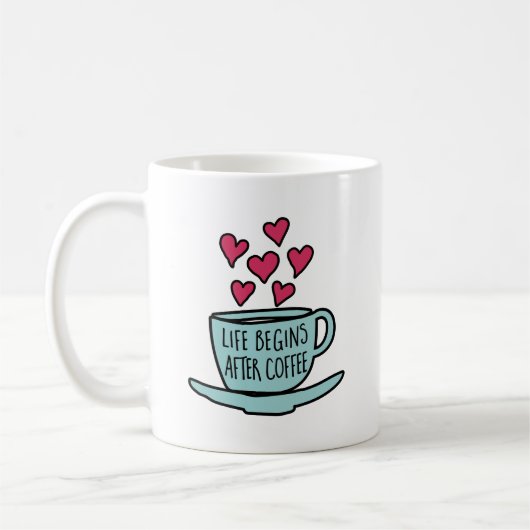 Mug La vie commence après le café (Gauche)