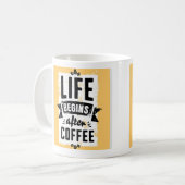 Mug La vie commence après le café (Devant gauche)