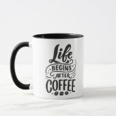 Mug La Vie Commence Après Le Café, La Conception De La (Gauche)