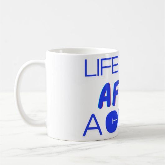 Mug La vie commence après le café - réveillez-vous et  (Gauche)