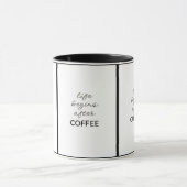 MUG ***LA VIE COMMENCE APRÈS L'ENTHOUSIASTE DU CAFÉ** (Centre)