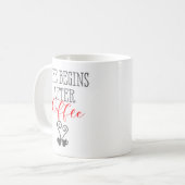Mug La vie commence après les citations de café amusan (Devant gauche)