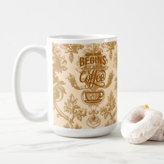 Mug La vie commence par (Avec donut)