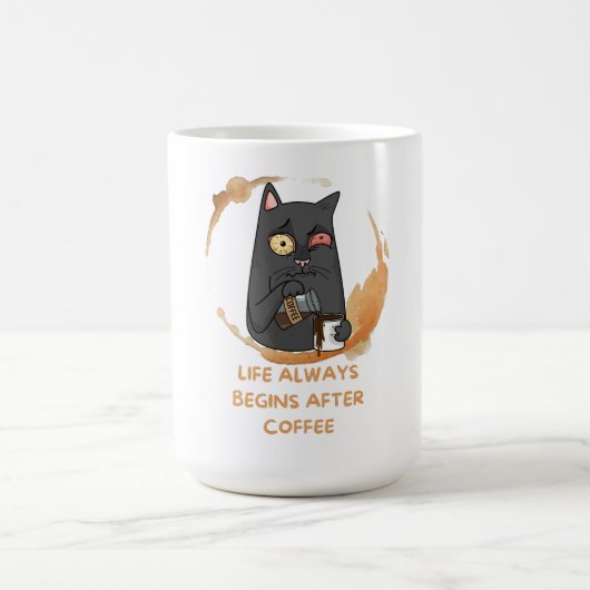 Mug la vie commence toujours après le café (Centre)