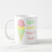 Mug La Vie De Crème De Glace Est Douce (Gauche)