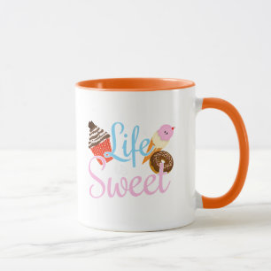 Mug La vie de gourmand est douce Citation de cuisson -