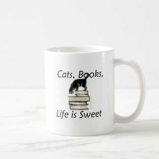 Mug La vie de livres de chats est douce