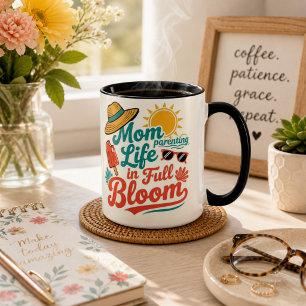 Mug La vie de maman en pleine floraison Cadeau de mama