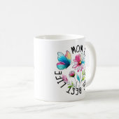 Mug La vie de maman papillon floral (Devant droit)