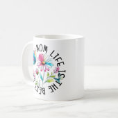 Mug La vie de maman papillon floral (Devant gauche)