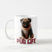 Mug La vie de Pug Chien mignon (Gauche)