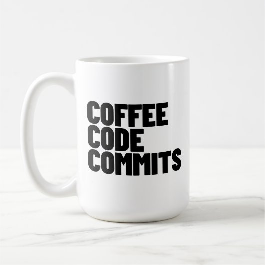 Mug La vie d'ingénieur logiciel - Café Code Commit Dev (Gauche)
