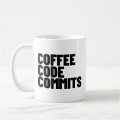 Mug La vie d'ingénieur logiciel - Café Code Commit Dev (Gauche)