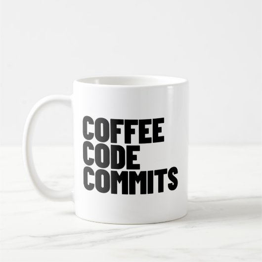 Mug La vie d'ingénieur logiciel - Café Code Commit Dev (Gauche)
