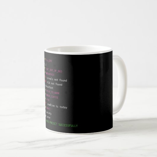 Mug La vie d'un programmeur| Cadeau Geek de codage (Devant droit)