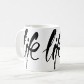 Mug La vie en noir brossé (Devant gauche)