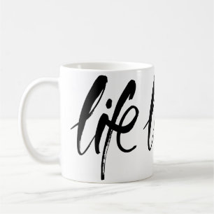 Mug La vie en noir brossé