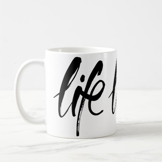 Mug La vie en noir brossé (Gauche)