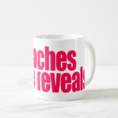 Mug "la vie enseigne l'amour révèle" bang de slogan ro (Devant droit)