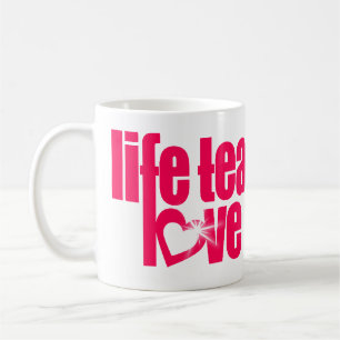 Mug "la vie enseigne l'amour révèle" bang de slogan ro