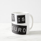Mug La vie est absurde (ruban noir) (Devant droit)