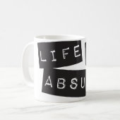 Mug La vie est absurde (ruban noir) (Devant gauche)