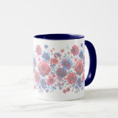 Mug La vie est Bloomin Lovely Ajouter votre propre cit (Devant droit)