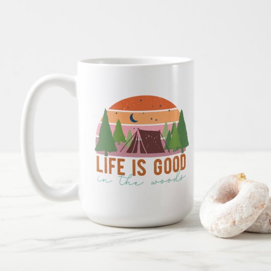Mug La vie est bonne dans les bois (Avec donut)