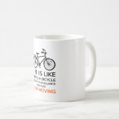 Mug la vie est comme monter une bicyclette, art de (Devant droit)