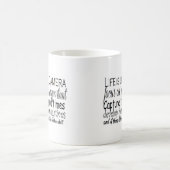 Mug La vie est comme un appareil-photo (Centre)