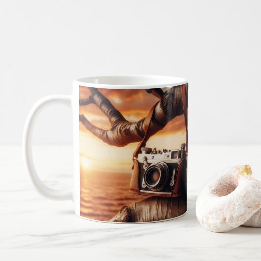 Mug La vie est comme une caméra (Avec donut)
