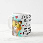 Mug La vie est courte Accrochez votre moelle à café (Devant gauche)