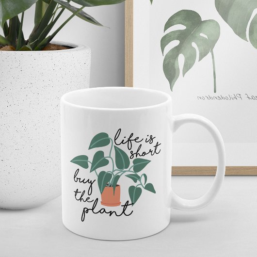 Mug La Vie Est Courte, Acheter Le Plante | Amateurs de