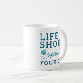 Mug La vie est courte, gâtez votre chat (Devant droit)