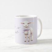 Mug La vie est douce agneau heureux arc lavande (Devant droit)